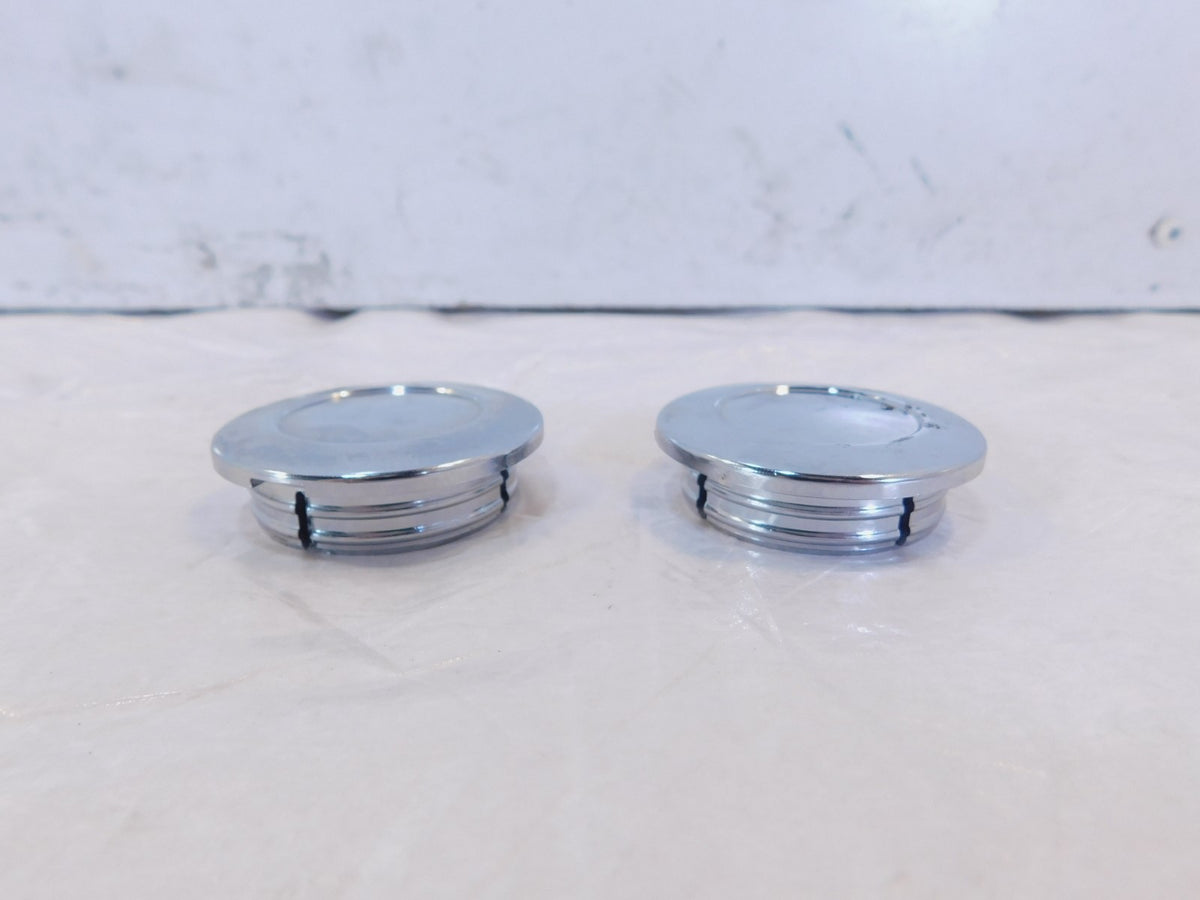 Victory Jackpot Hammer & Kingpin & V92 Classic Chrome Upper Fork Cover Caps - C3 Cycle