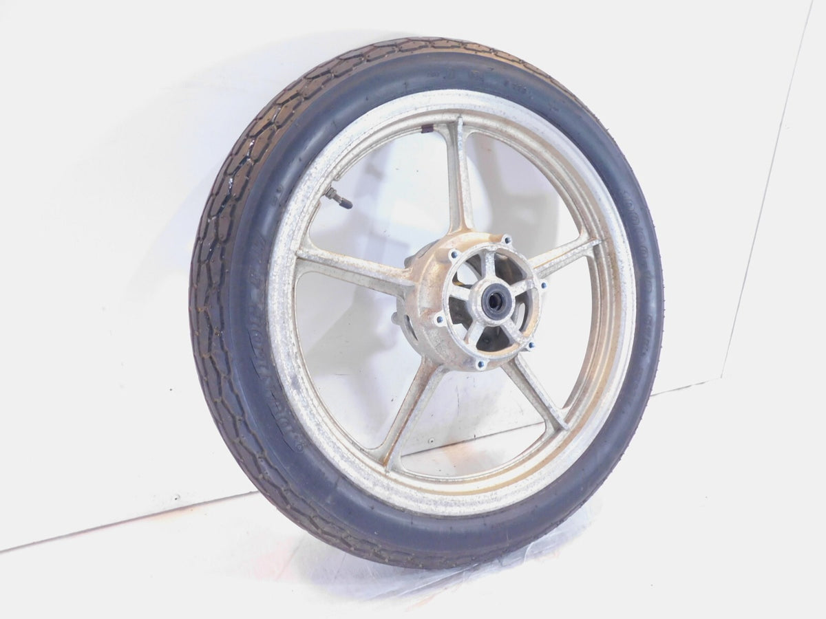 1990-1997 90-97 Yamaha Virago 750 XV750 Silver Cast Front Wheel Rim & Tire - C3 Cycle