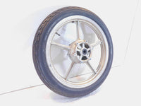1990-1997 90-97 Yamaha Virago 750 XV750 Silver Cast Front Wheel Rim & Tire - C3 Cycle