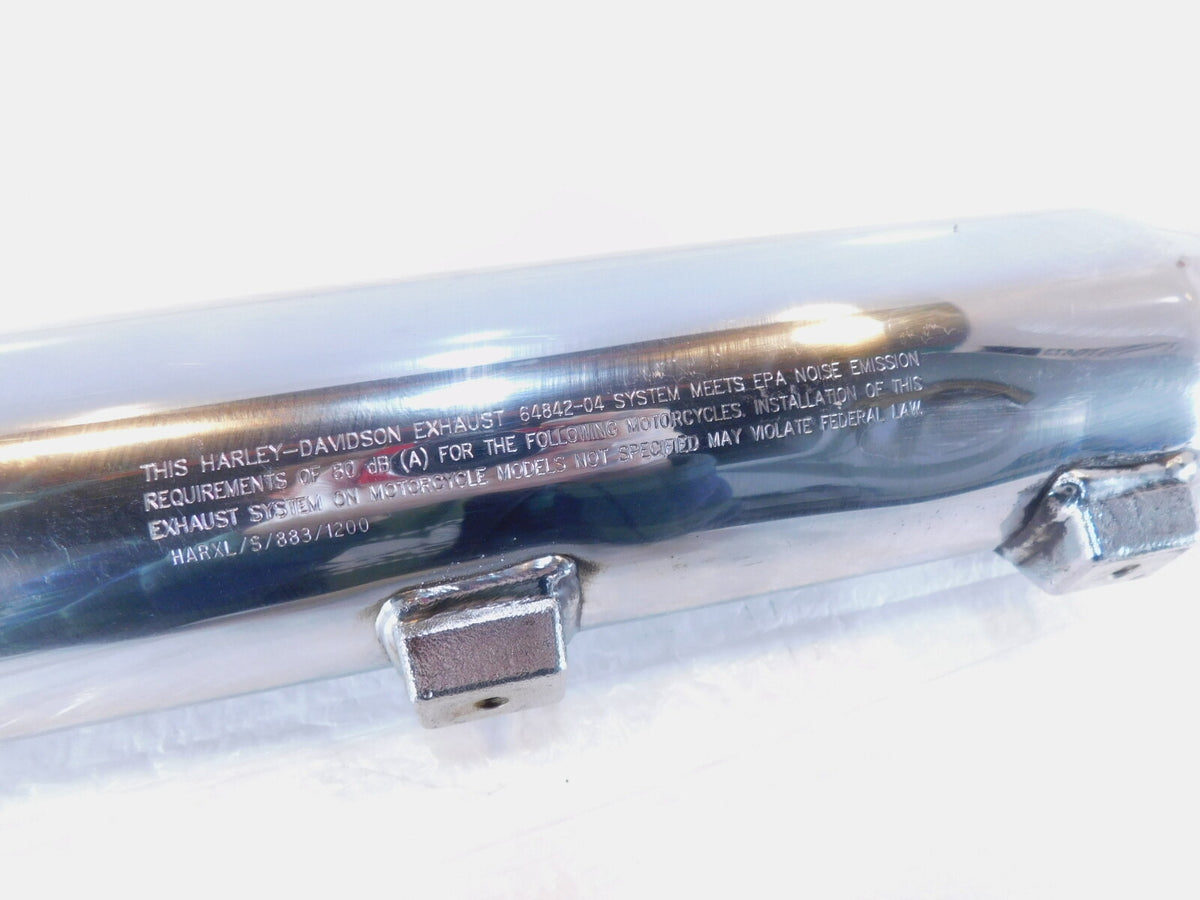 Harley Davidson Sportster 883 & 1200 Custom & Low Chrome Exhaust Pipe Muffler - C3 Cycle