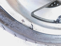 Honda GL1800 Goldwing 1800 Silver Cast 5 Front Wheel Rotors Rim & Tire - Crack - C3 Cycle