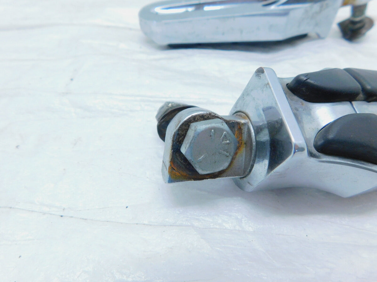 Harley Davidson Touring FXR Dyna Sportster & Softail Chrome Footpegs Footrests - C3 Cycle