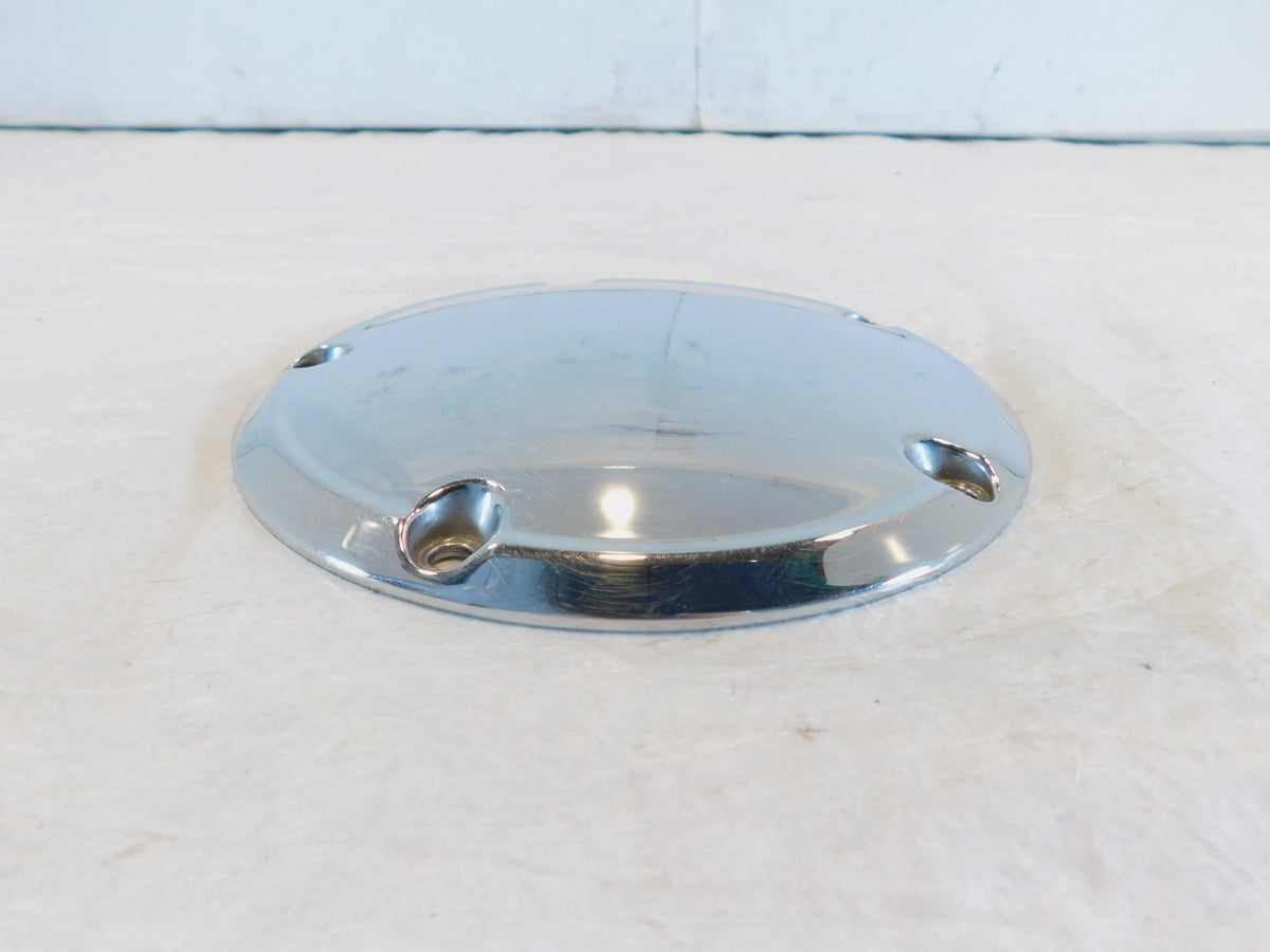 Harley Davidson Twin Cam Dyna & Softail Left Engine Chrome Derby Clutch Cover - C3 Cycle