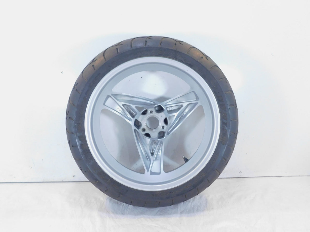 2001-2005 BMW F650 CS F650CS Scarver Silver Rear Rim Wheel & Tire - 36317681009 - C3 Cycle