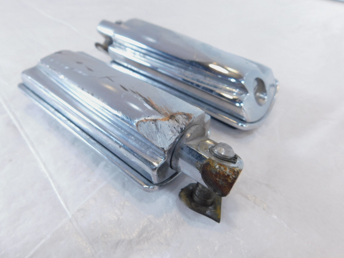 Harley Touring FXR Dyna Sportster & Softail Chrome & Rubber Footpegs Footrests