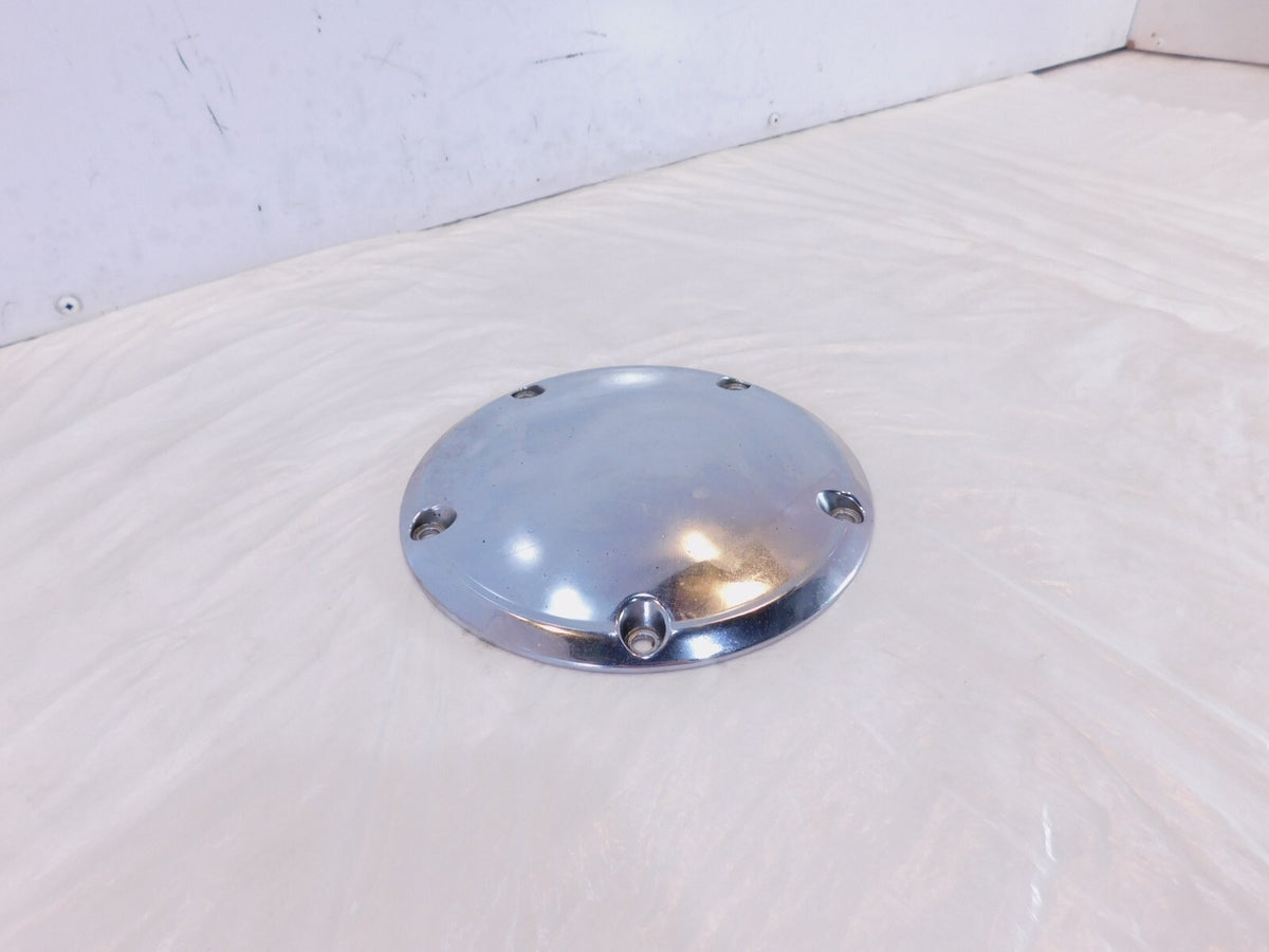 Harley Davidson Twin Cam Dyna Softail Left Engine Chrome Derby Clutch Cover - C3 Cycle