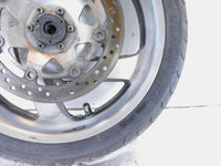 Honda GL1800 Goldwing 1800 Silver Cast 5 Front Wheel Rotors Rim & Tire - Crack - C3 Cycle