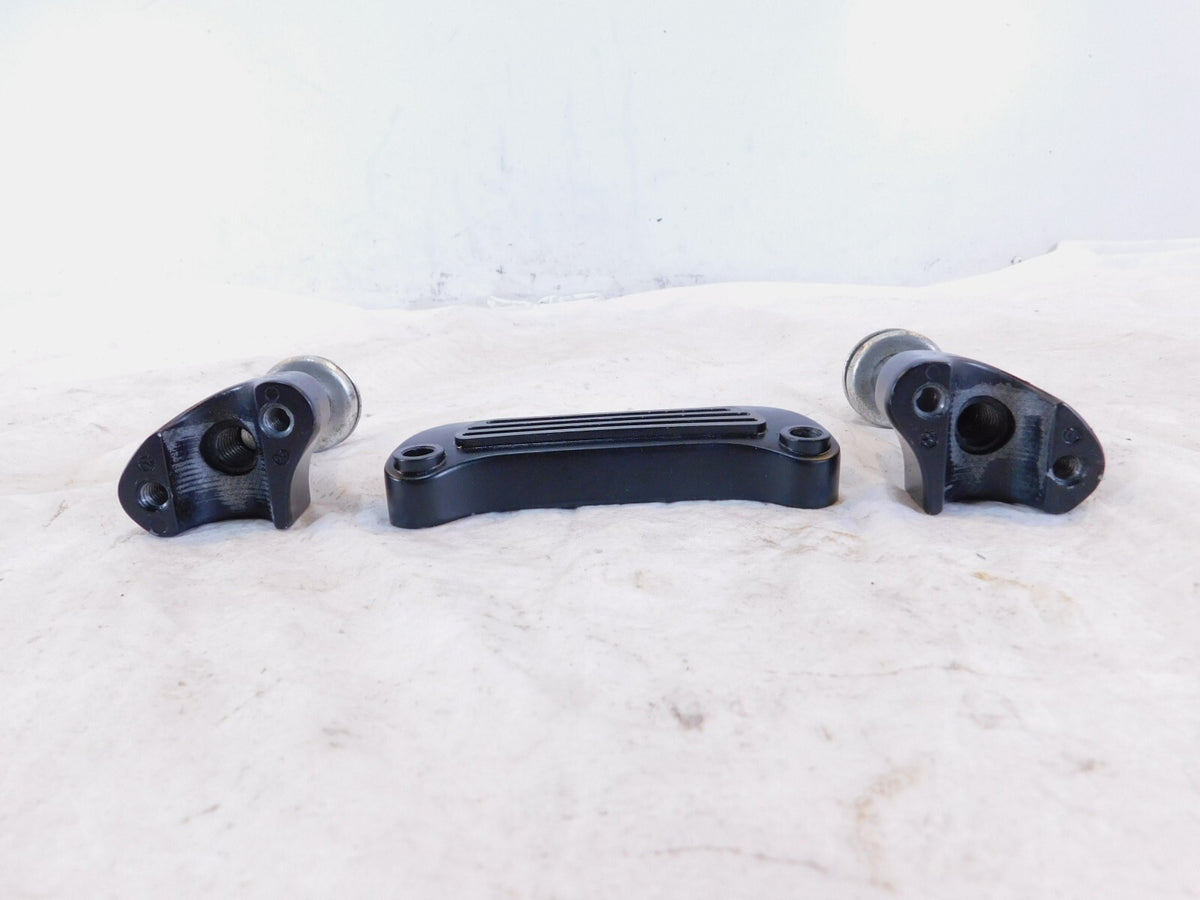 Harley Davidson Sportster 883 & 1200 & Dyna Black Handlebar Bar Riser Clamps - C3 Cycle
