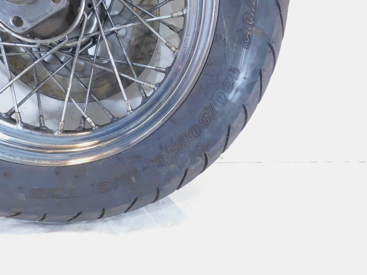 Harley Davidson Dyna Softail & Sportster 883 & 1200 Spoked Rear Wheel Rim & Tire - C3 Cycle