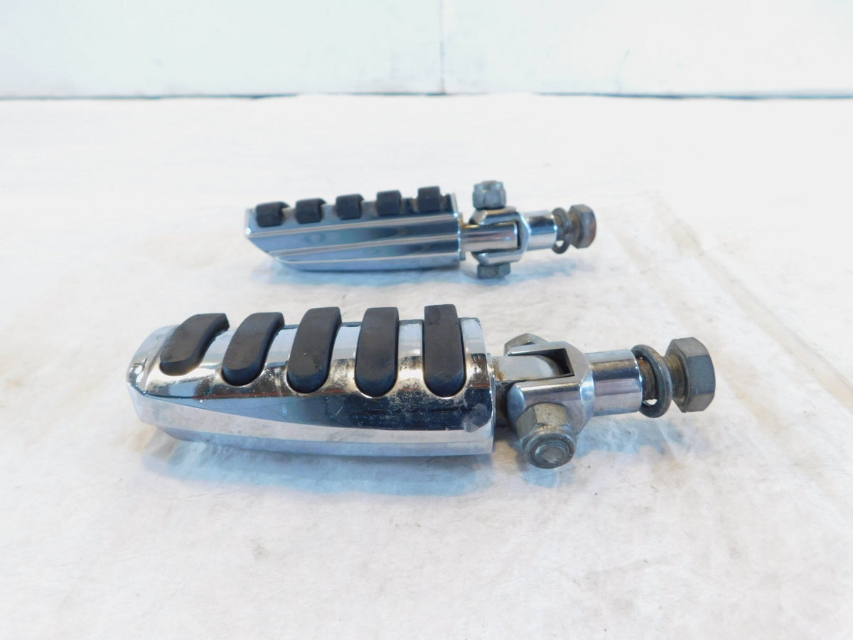 Harley Touring FXR Dyna Sportster & Softail Metal & Rubber Footpegs Footrests - C3 Cycle