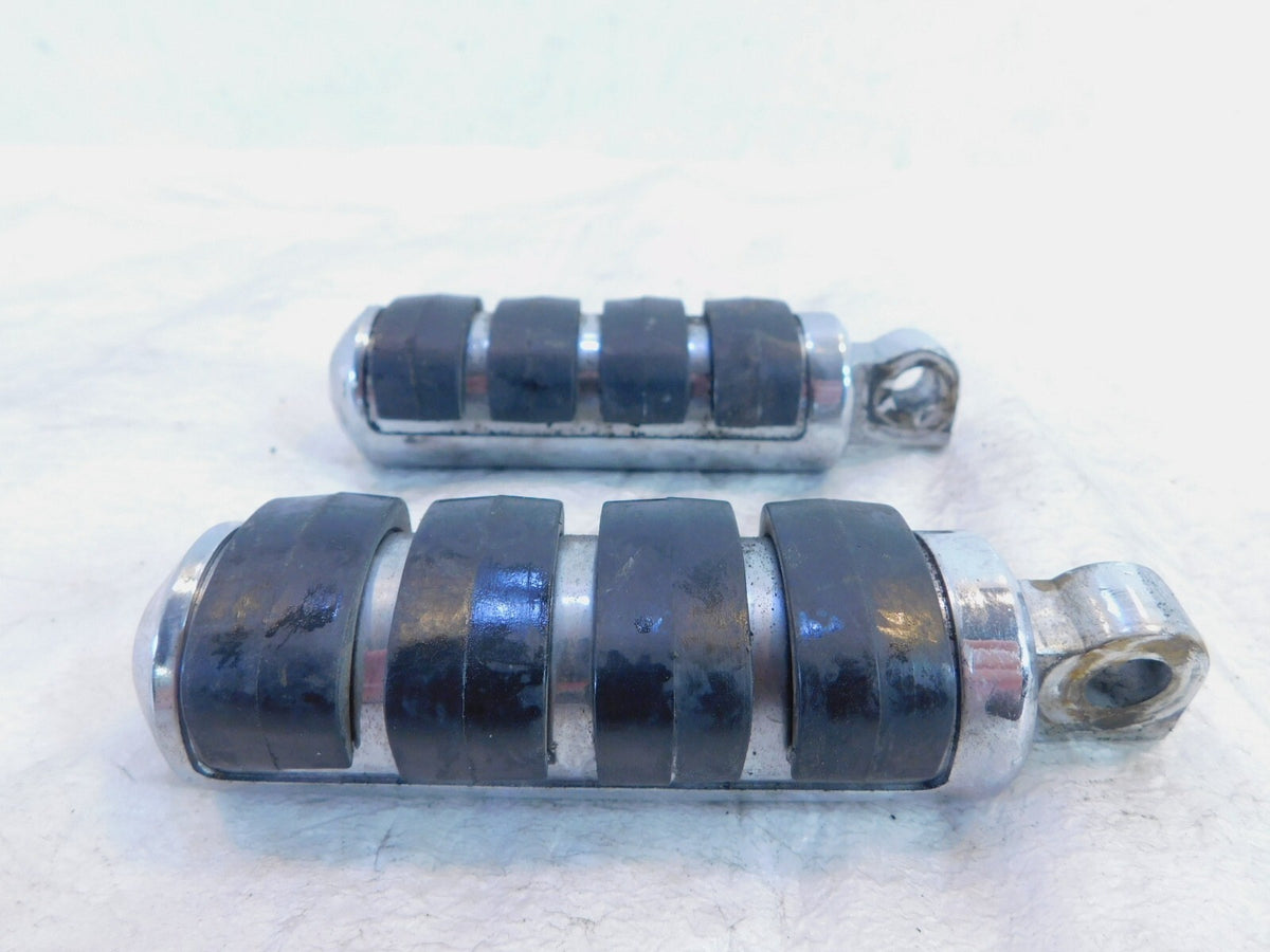Harley Touring Dyna Sportster & Softail ISO Chrome & Rubber Footpeg Footrests - C3 Cycle
