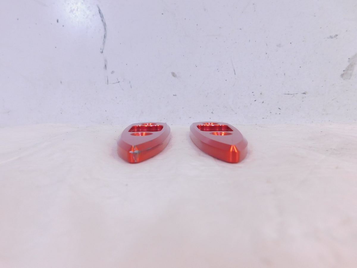 2015-2018 Yamaha YZFR3 Red Left/Right Side Rear Side View Mirror Mount Plates - C3 Cycle