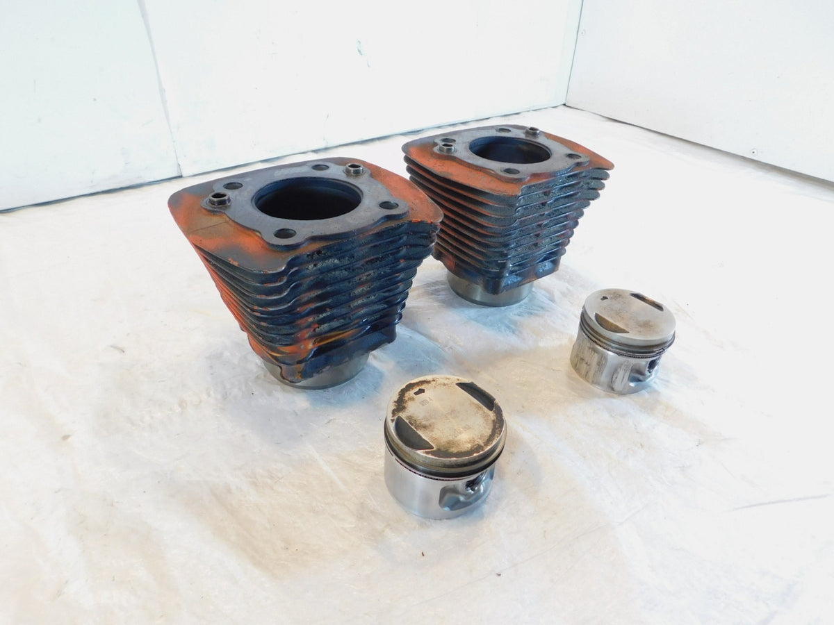 Pair Harley Davidson Sportster 883 Black Engine Cylinder Barrel Jugs w/ Pistons - C3 Cycle