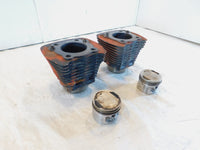 Pair Harley Davidson Sportster 883 Black Engine Cylinder Barrel Jugs w/ Pistons - C3 Cycle