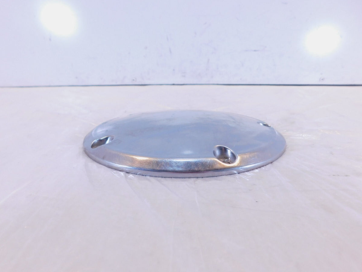 Harley Davidson Twin Cam Dyna Softail Left Engine Chrome Derby Clutch Cover - C3 Cycle