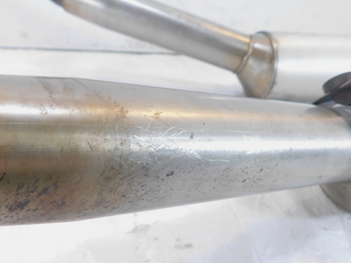 Pair Ducati Sport Touring ST4 Silver Rear Left/Right Exhaust System Mufflers - C3 Cycle