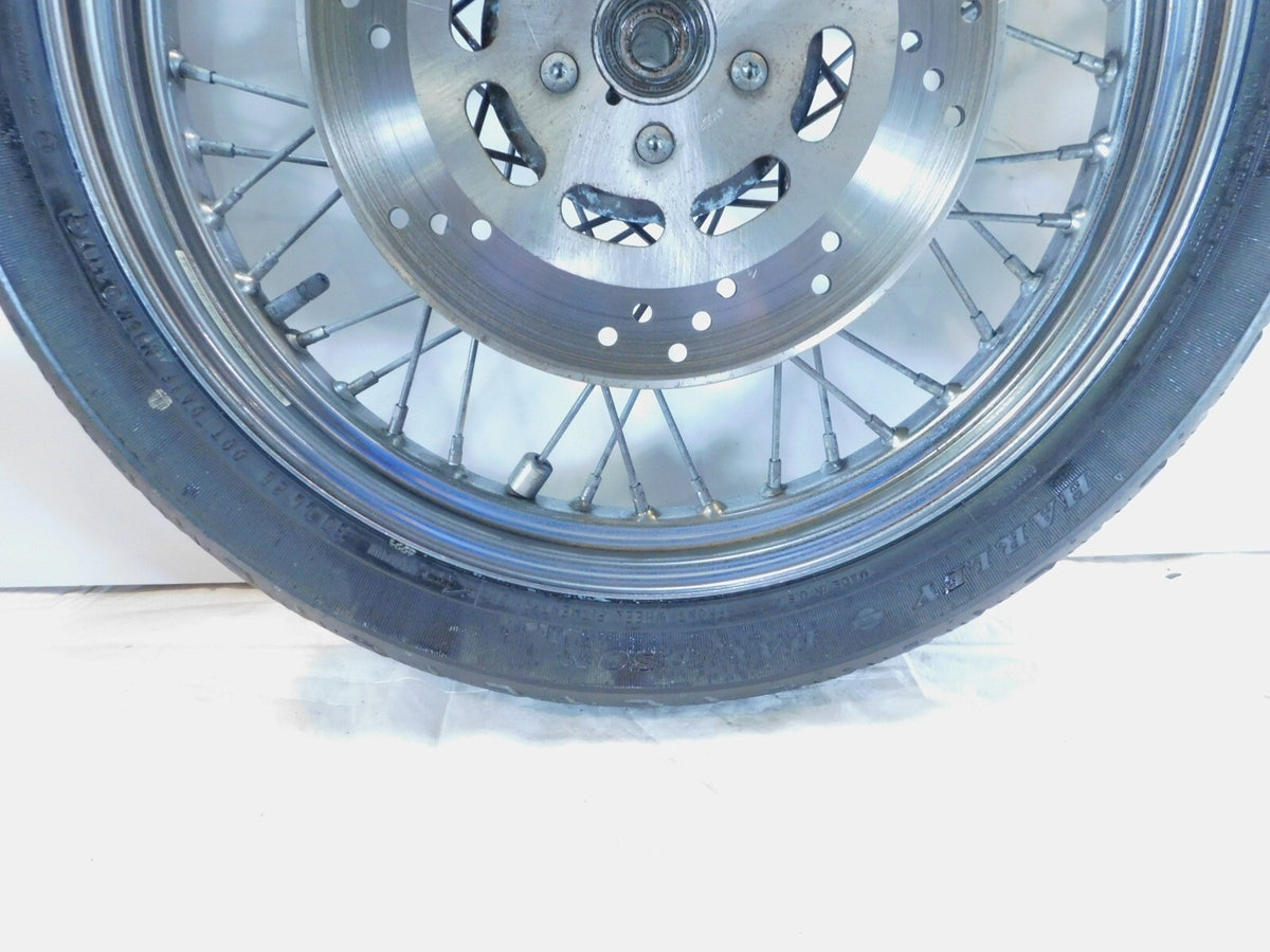 Harley Davidson XLH Sportster 883 1000 & 1200 19" Spoked Front Wheel Rim Rotor - C3 Cycle