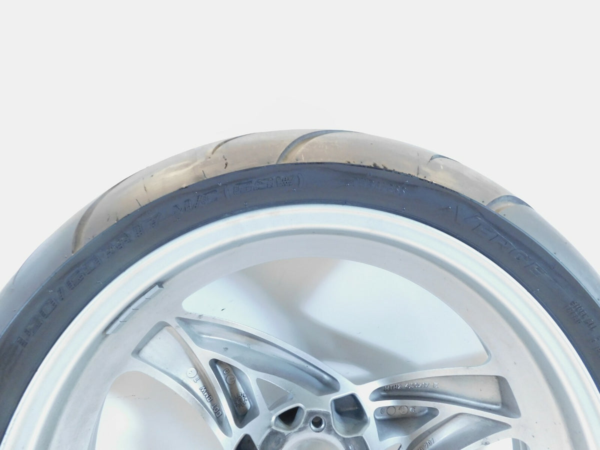 2001 2002 2003 2004 2005 BMW F650CS Silver Rear Wheel Rim & Tire - 36317681009 - C3 Cycle