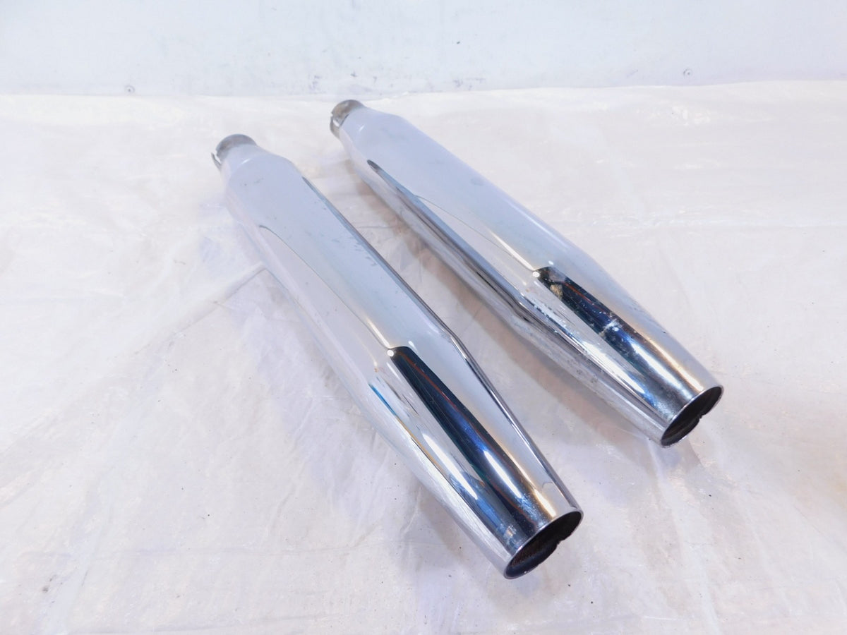 Harley Davidson Dyna Super Glide Low Rider Chrome Exhaust Header Pipe Mufflers - C3 Cycle