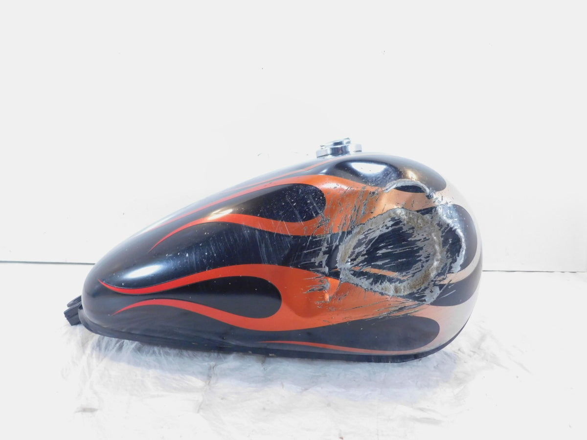 2000-2005 Honda VT1100 Shadow Sabre 1100 Black Flames Fuel Gas Petrol Tank - C3 Cycle
