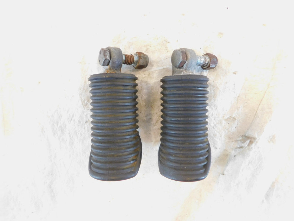 Harley Davidson FXR Dyna Sportster & Softail Black Rubber Footpegs Footrests - C3 Cycle