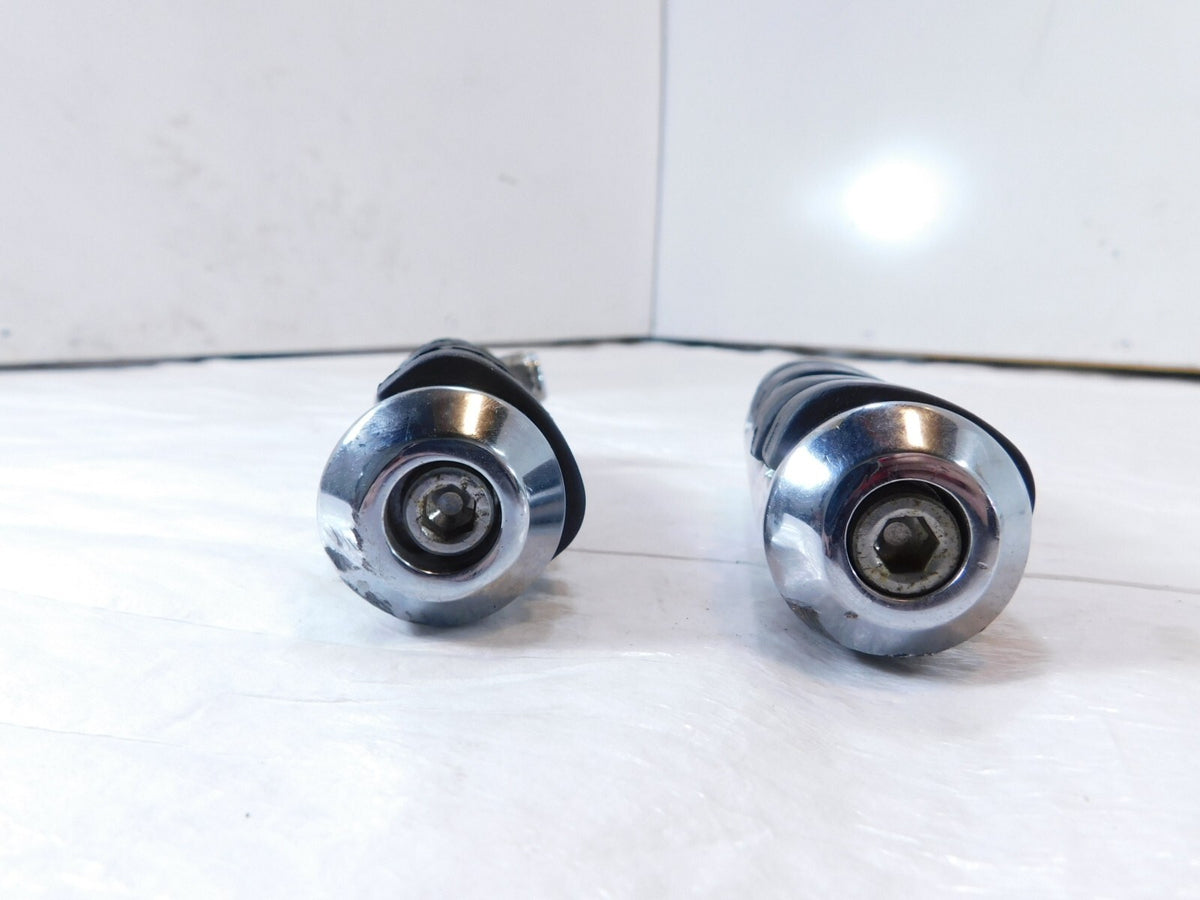 Harley Touring FXR Dyna Sportster & Softail Chrome & Rubber Footpegs Footrests - C3 Cycle
