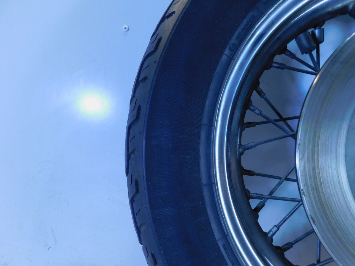 Harley Dyna Softail & Sportster 883 & 1200 Chrome Spoked Rear Wheel Rim & Tire - C3 Cycle