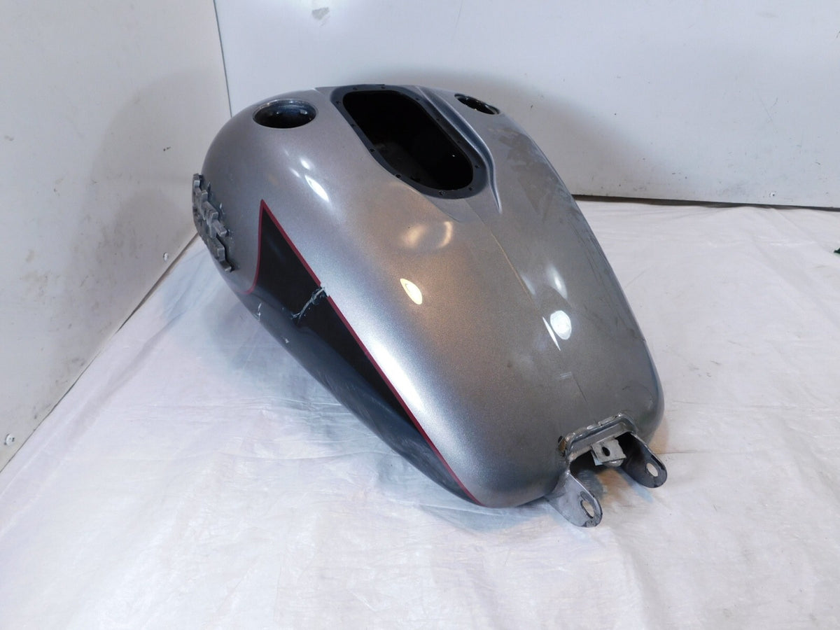 10-17 Harley Davidson Dyna Wide Glide & Street Bob Gray Fuel Gas Tank - DENTED - C3 Cycle