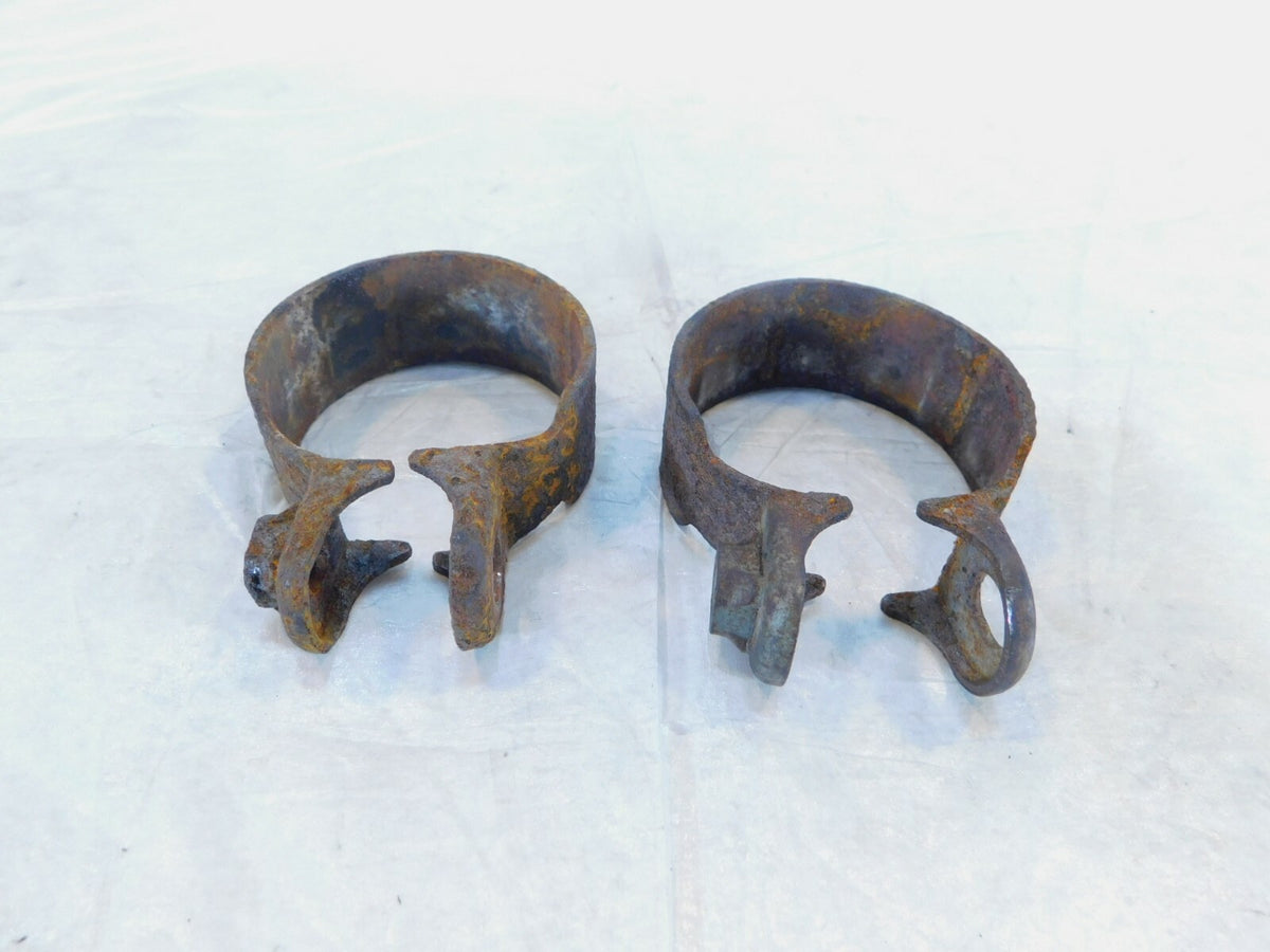 94- Kawasaki VN750 Vulcan 750 Exhaust Muffler Header Pipe Manifold Flange Clamps - C3 Cycle