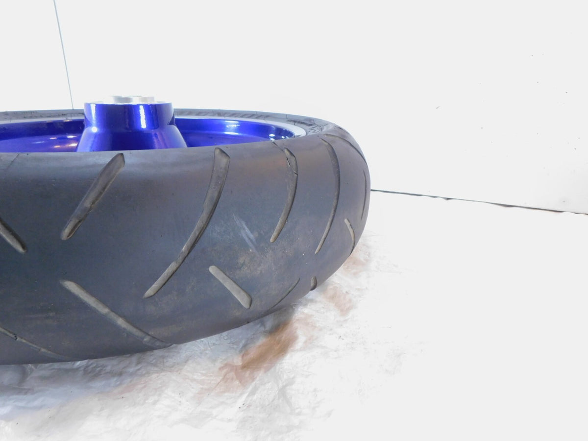 1999 Buell X1 Lightning Limited Edition Blue Cast 3 Spoke Rear Wheel Rim & Tire - C3 Cycle