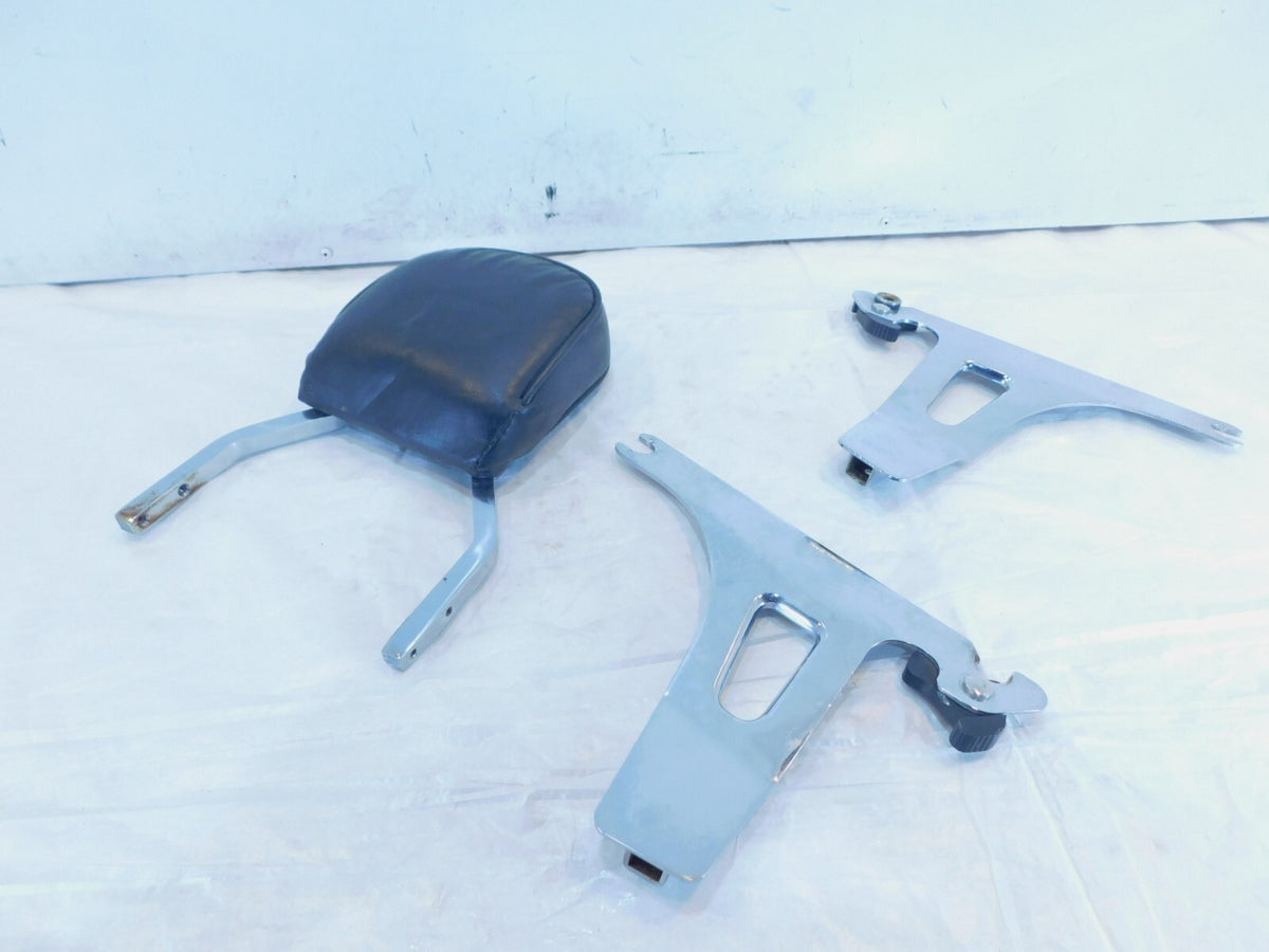 Harley Dyna Wide Glide Street Bob Rear Passenger Backrest Sissybar Pad & Bracket - C3 Cycle
