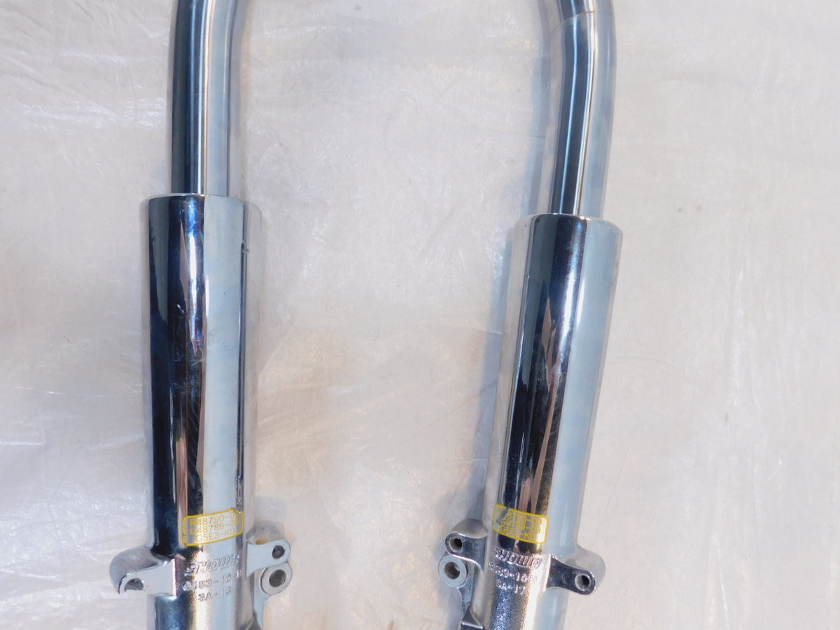 09-13 Harley Davidson Electra & Street Glide Chrome Front Fork Shocks - Bent - C3 Cycle