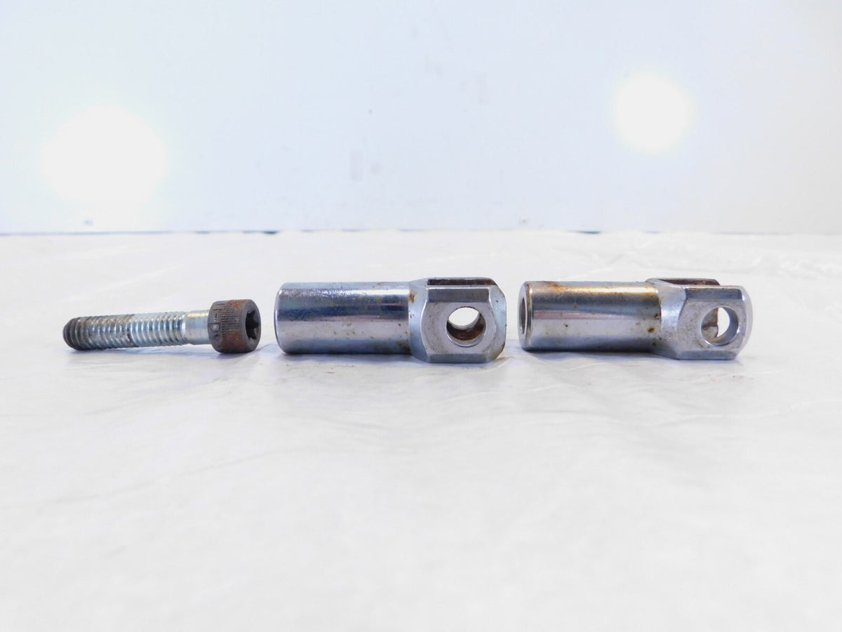 Pair Chrome Harley Davidson Softail Passenger Footpeg Peg Bracket Mount Supports - C3 Cycle