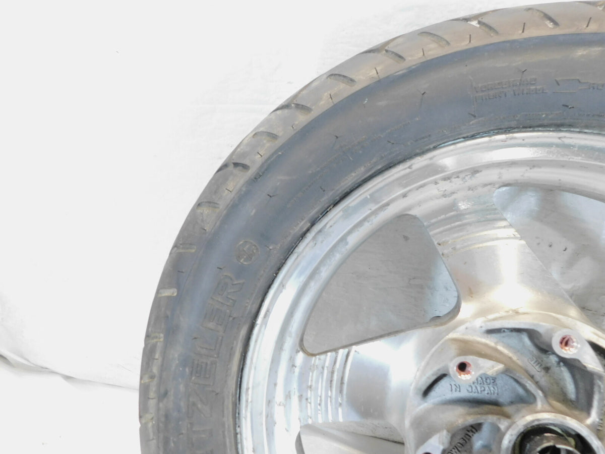 1999-2001 Kawasaki Vulcan 1500 VN1500 Nomad Cast Silver Front Wheel Rim & Tire - C3 Cycle