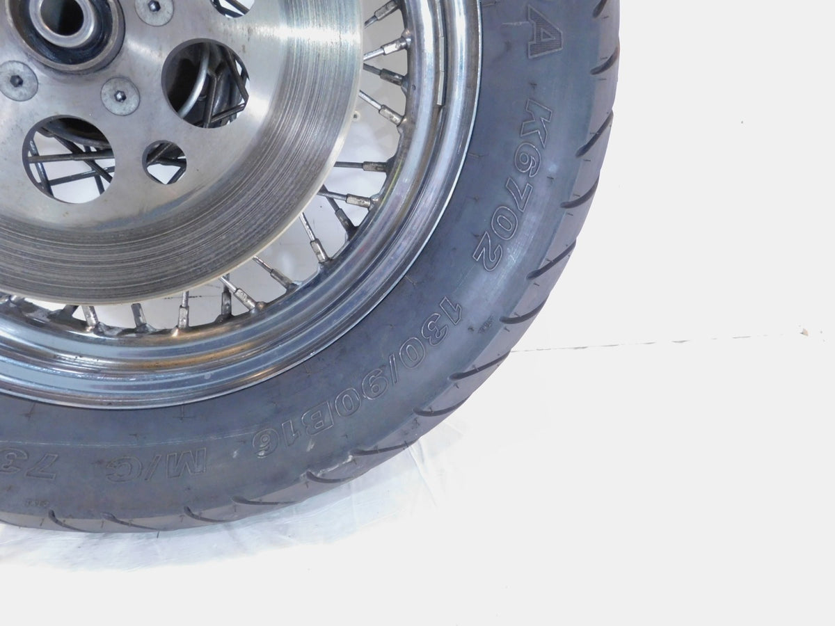 Harley Davidson Dyna Softail & Sportster 883 & 1200 Spoked Rear Wheel Rim & Tire - C3 Cycle