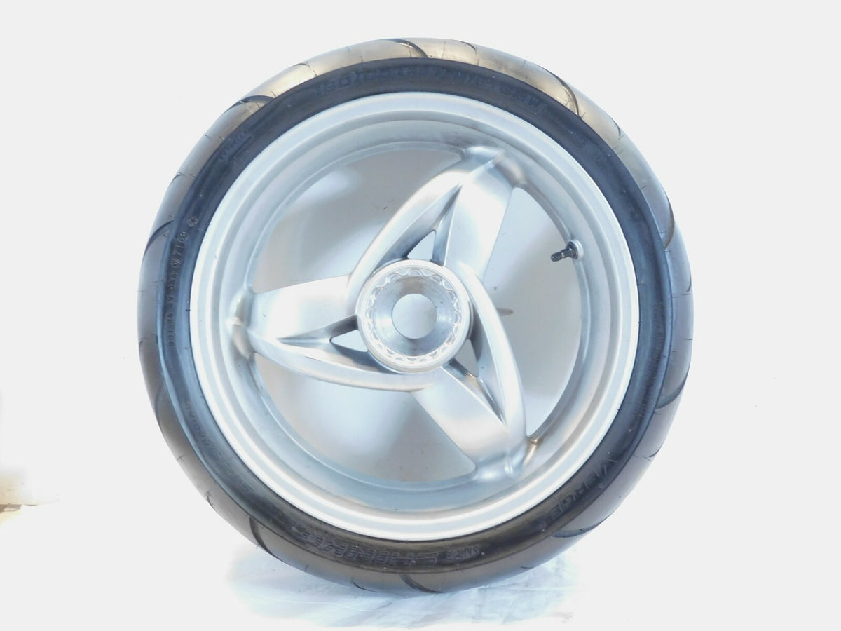 2001 2002 2003 2004 2005 BMW F650CS Silver Rear Wheel Rim & Tire - 36317681009 - C3 Cycle