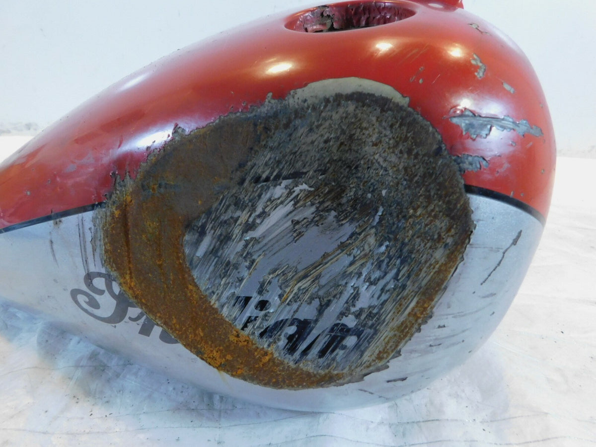 2003 Indian Gilroy Spirit Red Rock & Silver Right Fuel Gas Petrol Tank Reservoir - C3 Cycle