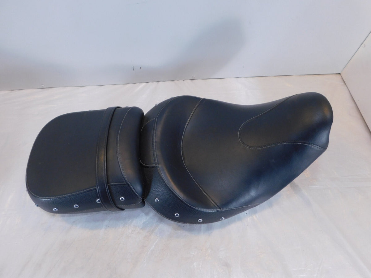 Indian Chief Chieftain Dark Horse Black Front Rider Rear Passenger Pillion Seats - C3 Cycle