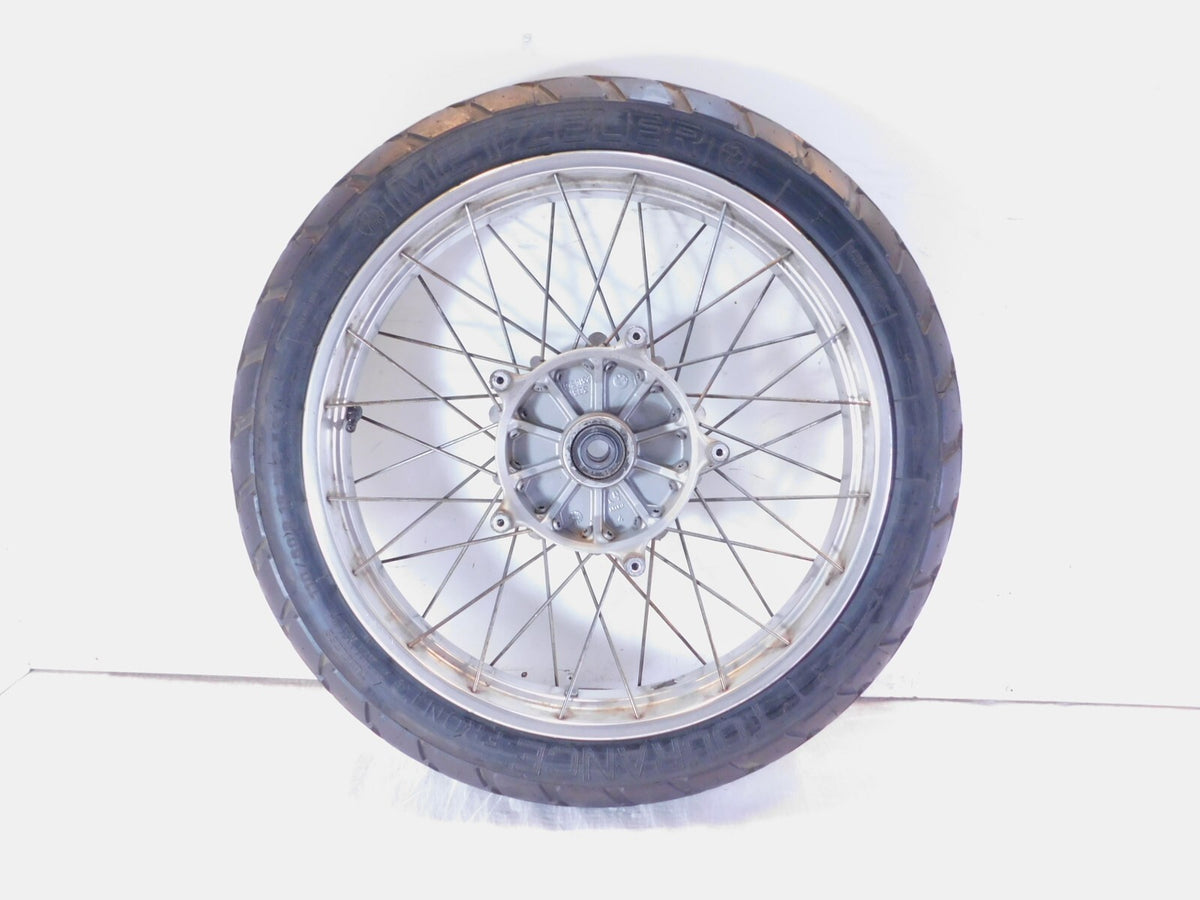 1994-2002 BMW R1100GS R1150GS Silver Spoked Front Wheel Rim Hub & Tire 2.5"x19" - C3 Cycle