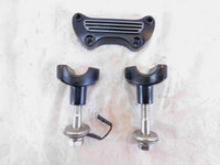 Harley Davidson Sportster 883 & 1200 & Dyna Black Handlebar Bar Riser Clamps - C3 Cycle