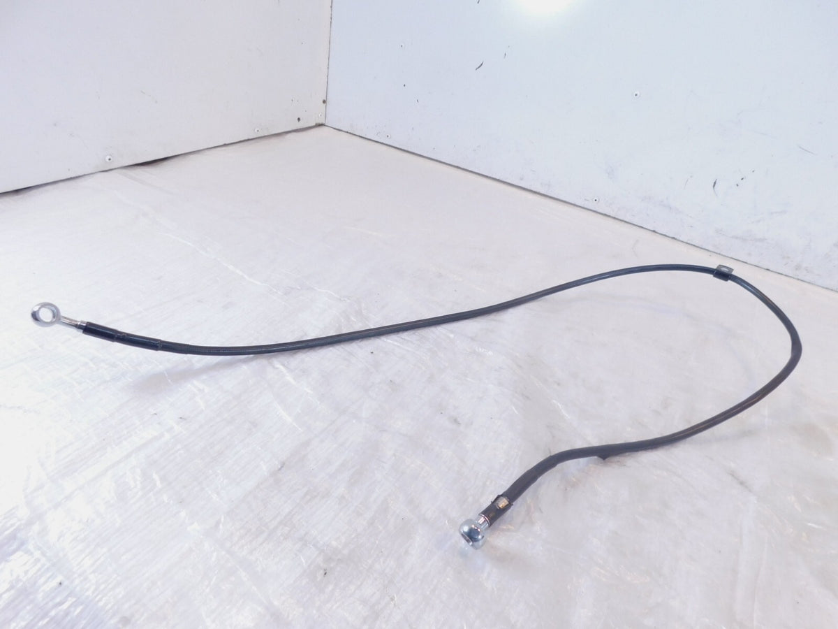 Harley Davidson Sportster 883 Hugger & 1200 Black Front Wheel Brake Line Hose - C3 Cycle