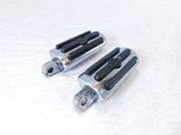 Harley Touring FXR Dyna Sportster & Softail Chrome & Rubber Footpegs Footrests - C3 Cycle