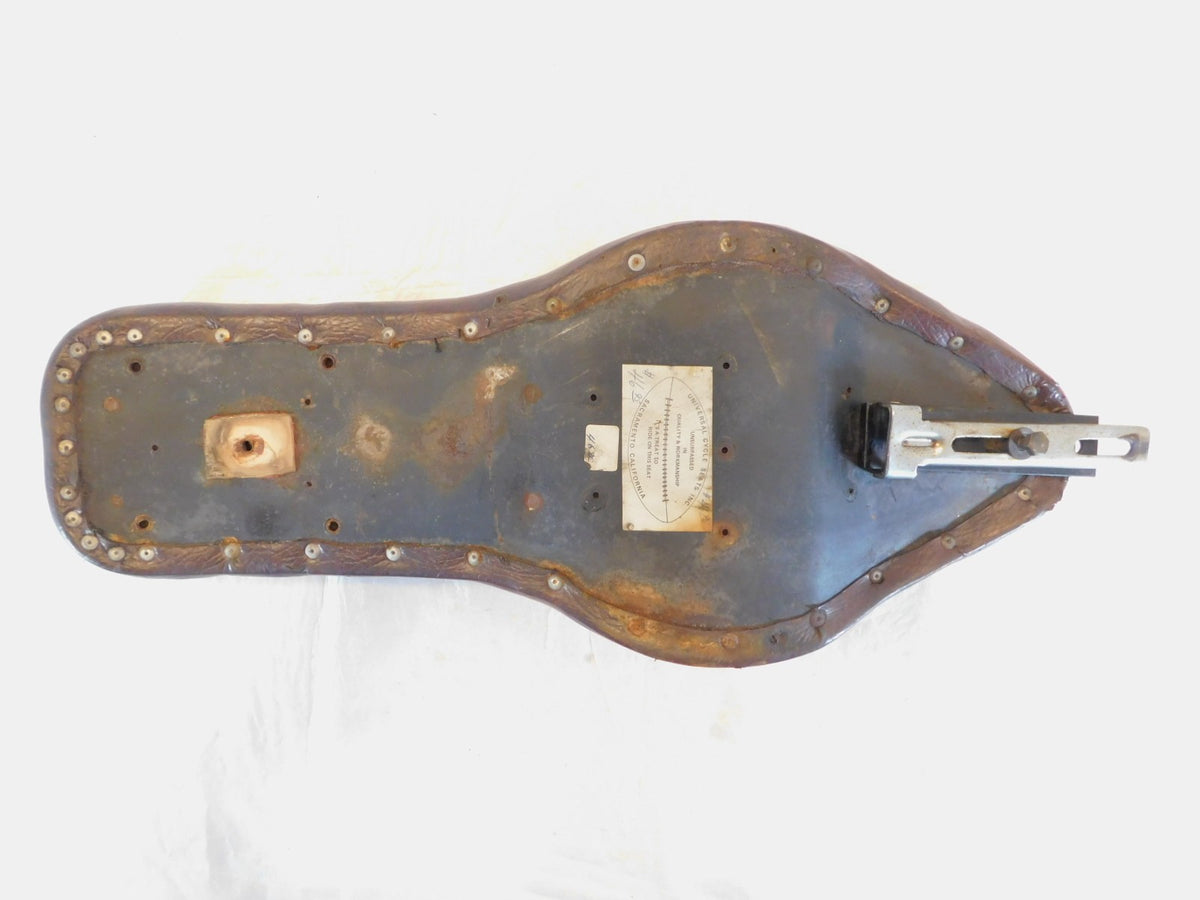 1957-1978 Harley Davidson Sportster 900 & 1000 Brown Leather Front & Rear Seat - C3 Cycle