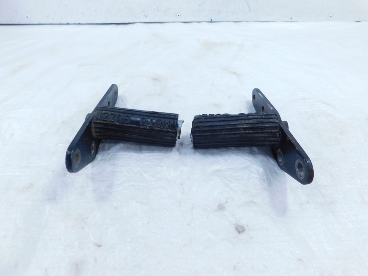 1976 76 Moto Guzzi Convert I V1000 Left/Right Rear Passenger Footrest Foot Pegs - C3 Cycle