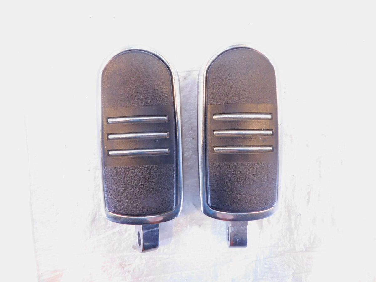 Harley Touring FXR Dyna Sportster & Softail Metal & Rubber Footpegs Footrests - C3 Cycle