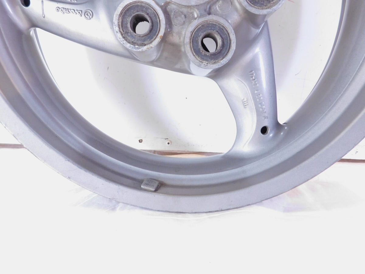 2002-2003 Ducati Monster 620 750 & 800 Silver Rear 3-Spoke Wheel Rim -Bent - C3 Cycle