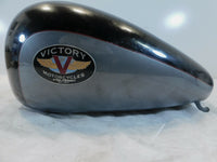 2000 Victory Standard & Sport V92 Cruiser Silver & Black Fuel Gas Tank - Dented - C3 Cycle