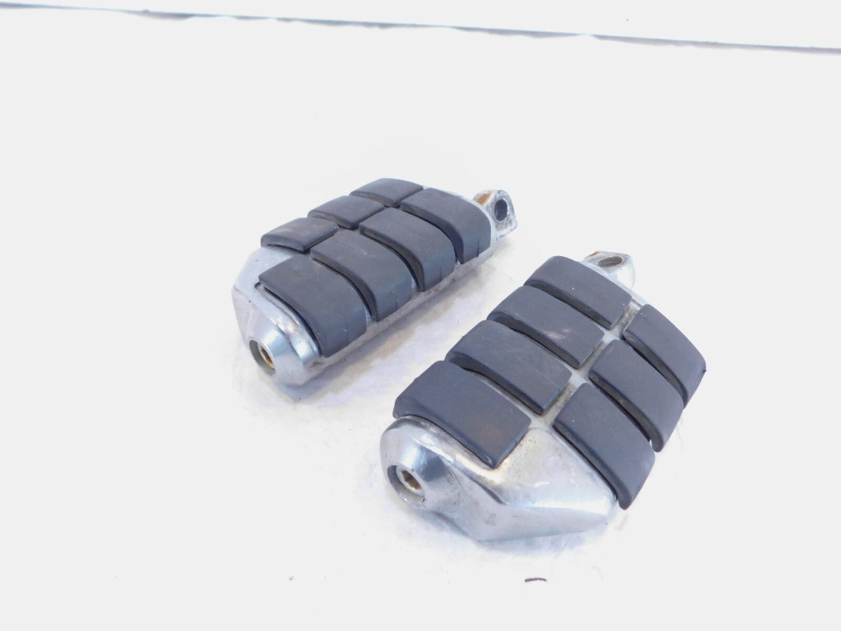 Pair Harley Touring FXR Dyna Sportster & Softail Black ISO Peg Footpeg Footrests - C3 Cycle