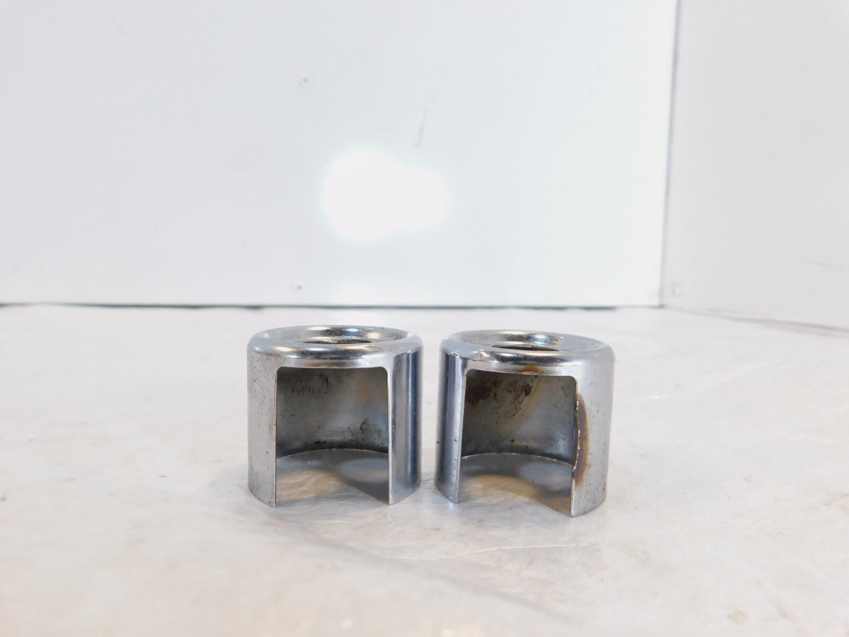 1986 1987 Harley Davidson Sportster XLH 1100 Chrome Upper Top Shock Bolt Covers - C3 Cycle