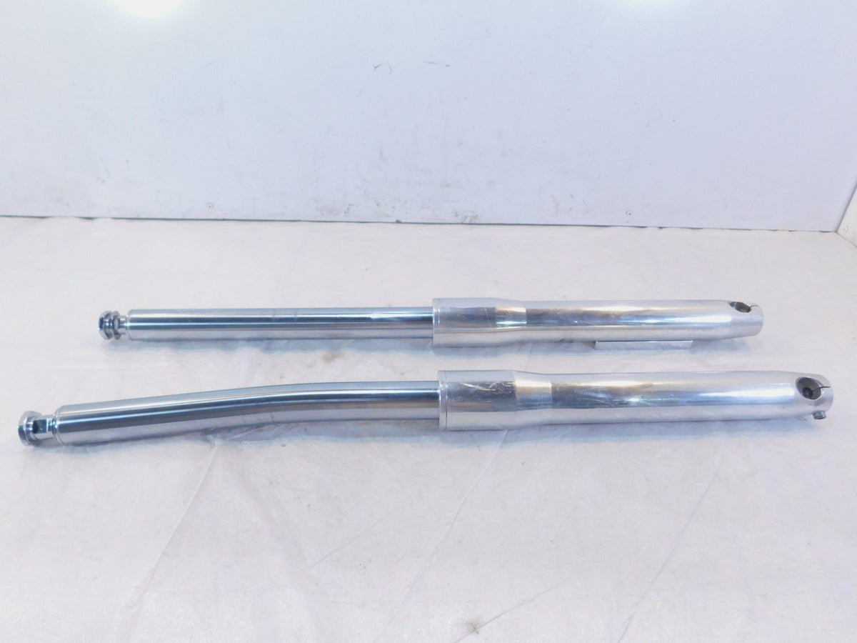 2002 & 2003 Indian Gilroy Scout Left & Right Front Polished Forks Shocks - BENT - C3 Cycle